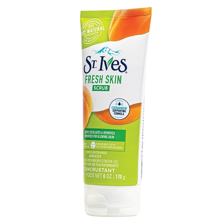 St.Ives Fresh Skin Apricot Scrub 170 G. สครับผิวหน้า ล้างหน้า