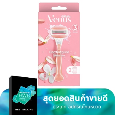 Gillette Gillette Venus Comfortglide White Tea Razor 1'S+Blades 2'S มีดโกน กำจัดขน