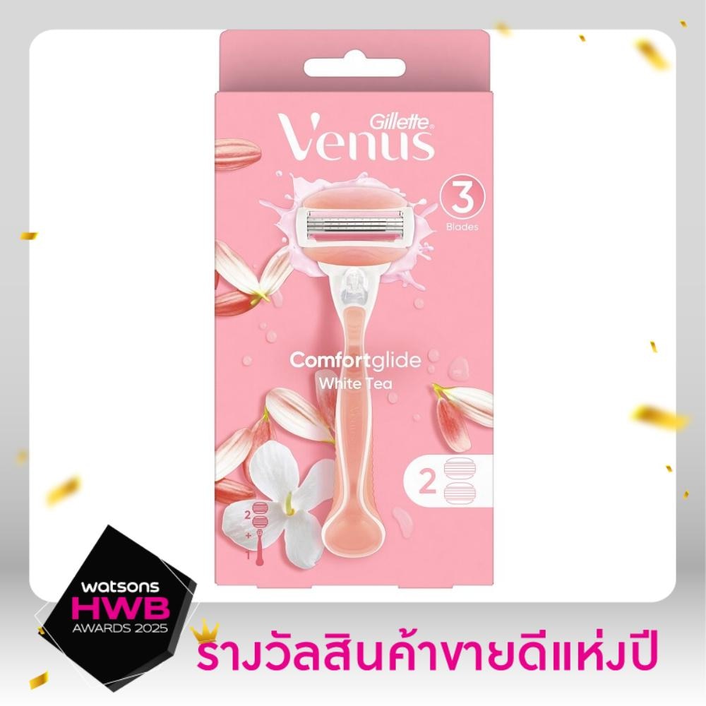 Gillette Venus Comfortglide White Tea Razor 1'S+Blades 2'S มีดโกน กำจัดขน