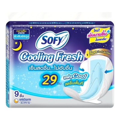 Sofy Sofy Cooling Fresh Night Slim Wing 29cm. 9 Pcs.