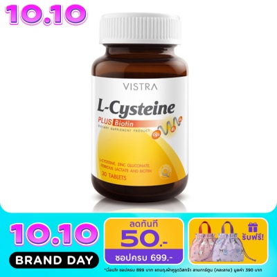 Vistra Vistra L Cysteine Plus Biotin 30 Tab image