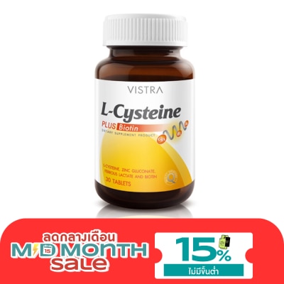 Vistra Vistra L Cysteine Plus Biotin 30 Tab image
