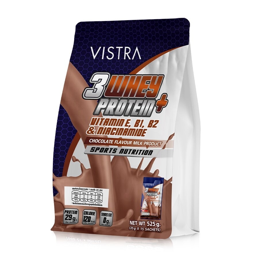 Vistra 3 Whey Protein Plus Choc 15 Sac