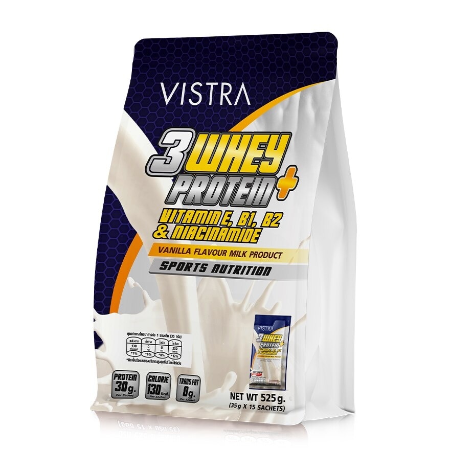 Vistra 3 Whey Protein Plus Vanila 15 Sac