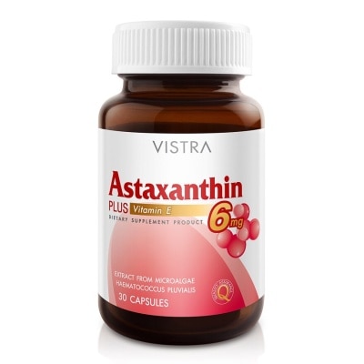 Vistra วิตามินอี Vistra Astaxanthin วิสทร้า-แอสตาแซนธิน 6มก. 30 แคปซูล