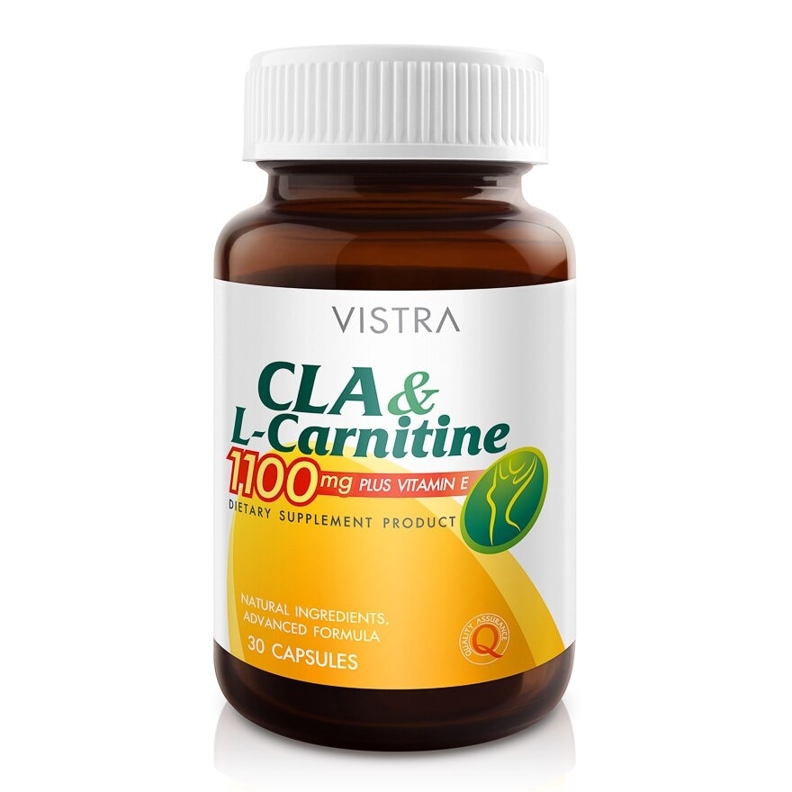 Vistra CLA  L-Carnitine 1100mg Plus Vitamin E 30Capsules