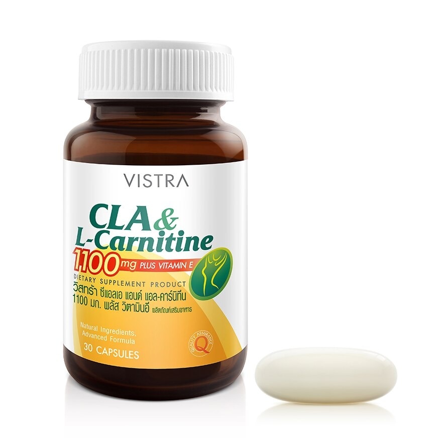 Vistra CLA  L-Carnitine 1100mg Plus Vitamin E 30Capsules