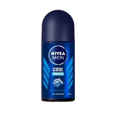 Nivea Nivea Men Roll On Cool Powder 50 Ml. ผู้ชาย โรลออนลดเหงื่อ ระงับกลิ่นกาย