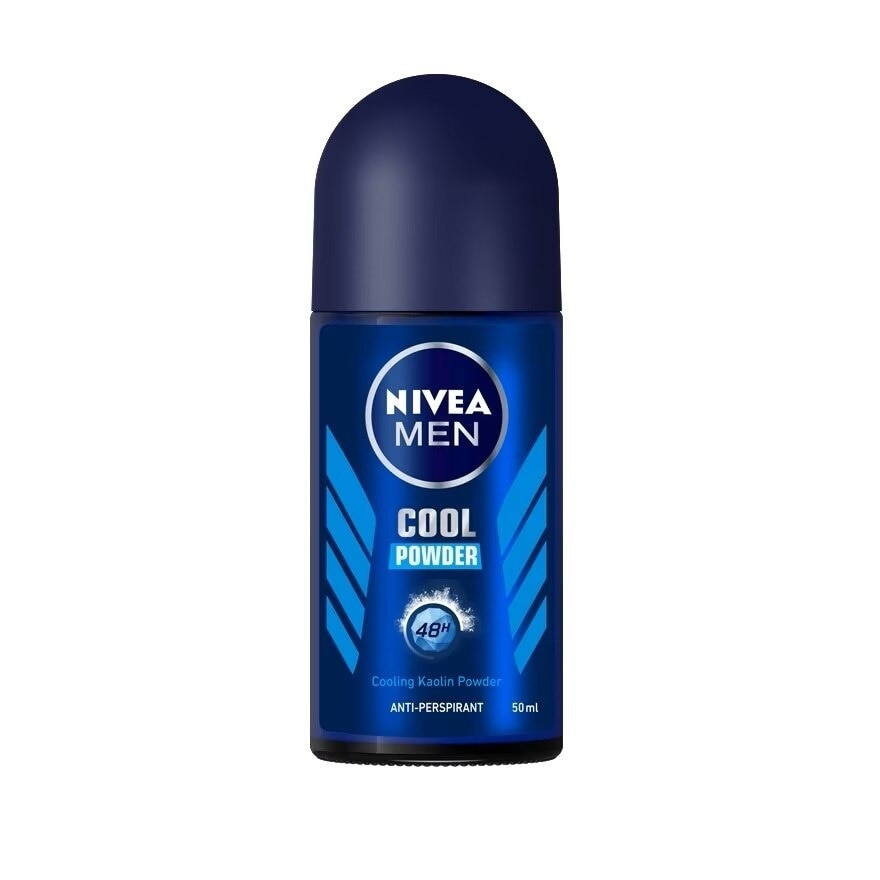 Nivea Men Roll On Cool Powder 50 Ml. ผู้ชาย โรลออนลดเหงื่อ ระงับกลิ่นกาย