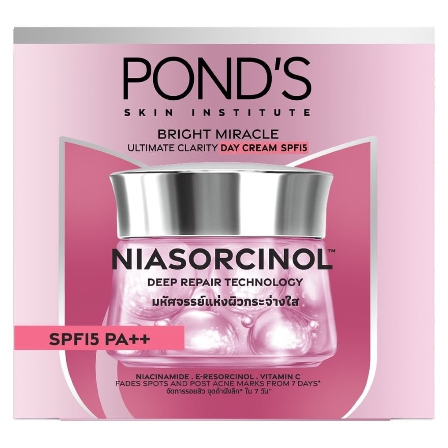 Pond'S Bright Miracle Ultimate Clarity Day Cream SPF15 PA++ Niasorcinol 45 G.