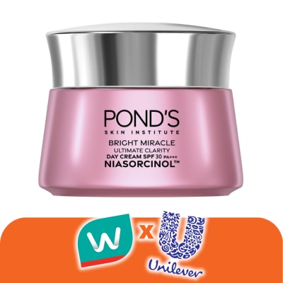 Pond's - พอนด์ส ไบรท์ มิราเคิล อัลทิเมท คลาริตี้ เดย์ ครีม เอสพีเอฟ30 พีเอ+++ ไนอาซอร์ซินอล 45