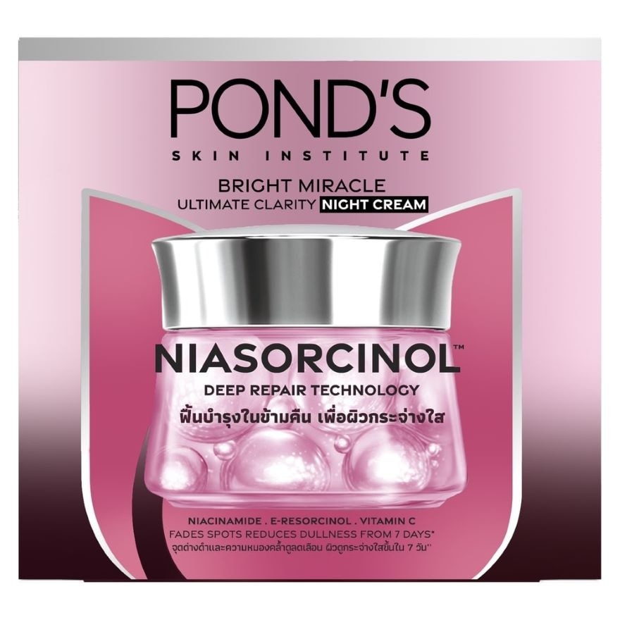 Pond'S Bright Miracle Ultimate Clarity Night Cream Niasorcinol 45 G.