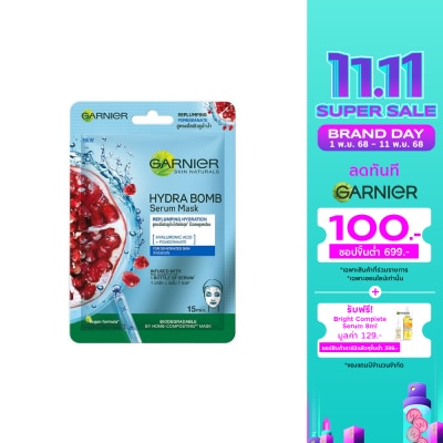 Garnier Garnier Skin Naturals Serum Mask Hydra Bomb Replumping Hydration 1'S
