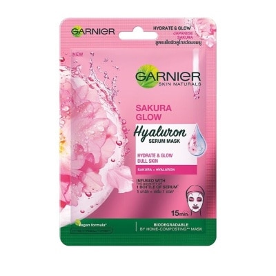 Garnier การ์นิเย่ เซรั่ม มาสก์ ซากุระ ไวท์ โกลว์ 1 แผ่น