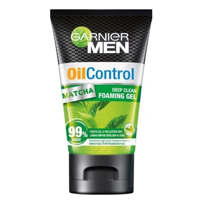 Garnier Men การ์นิเย่ เมน ออยล์ คอนโทรล มัทฉะ ดีพ คลีน โฟมมิ่ง เจล 100 มล.