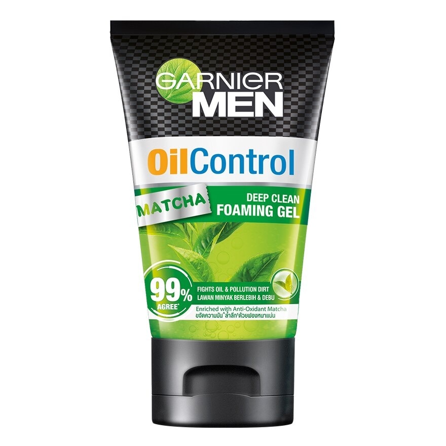 Garnier Men Oil Control Matcha Deep Clean Foaming Gel 100 Ml.