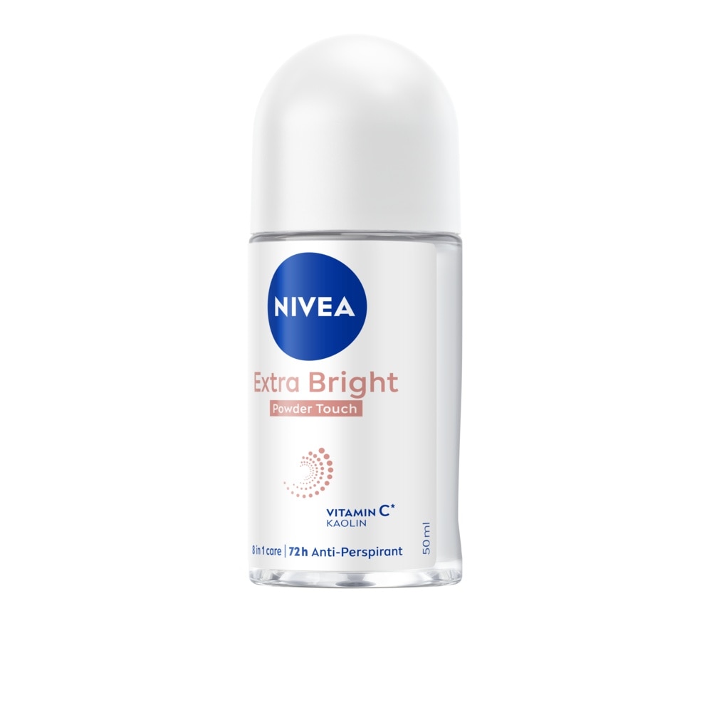 Nivea Roll On Extra Bright Powder 50 Ml. โรลออน ระงับกลิ่นกาย