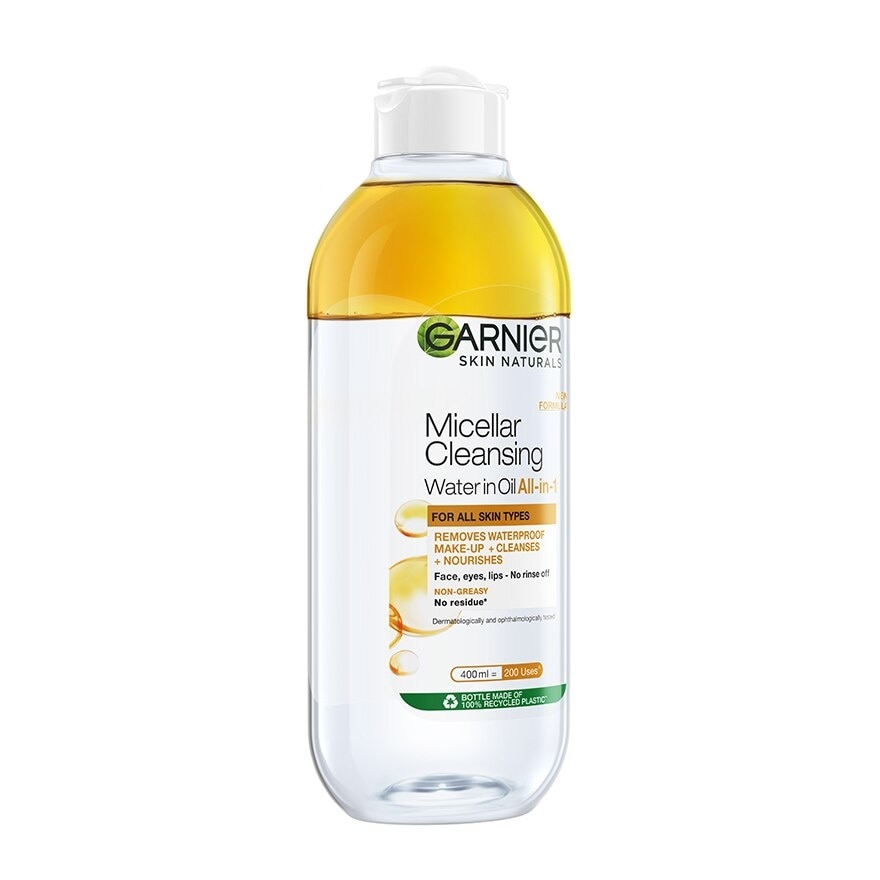 Garnier Skin Naturals Micellar Cleansing Water in Oil All-in-1 400 Ml. ล้างเครื่องสำอ