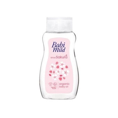Babimild เบบี้มายด์ เบบี้ ออยล์ ไวท์ ซากุระ ออร์แกนิก 100 มล. ออยล์บำรุงผิว
