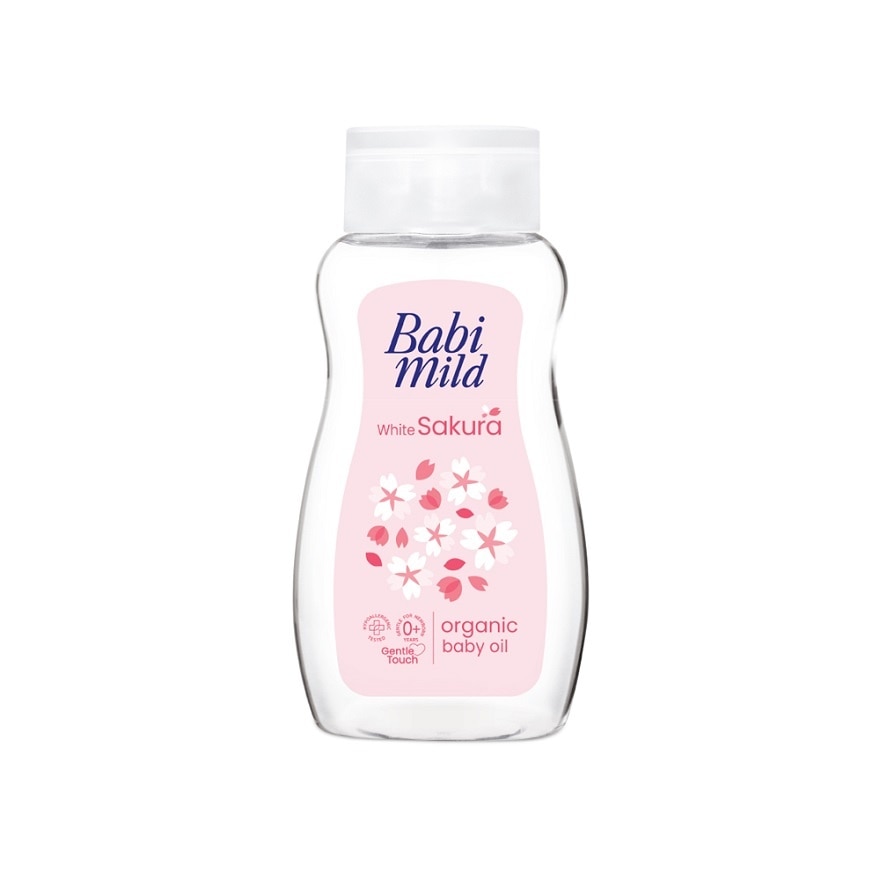 Babi Mild Baby Oil White Sakura Organic 100 Ml. ออยล์บำรุงผิว