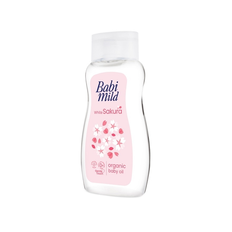 Babi Mild Baby Oil White Sakura Organic 100 Ml. ออยล์บำรุงผิว