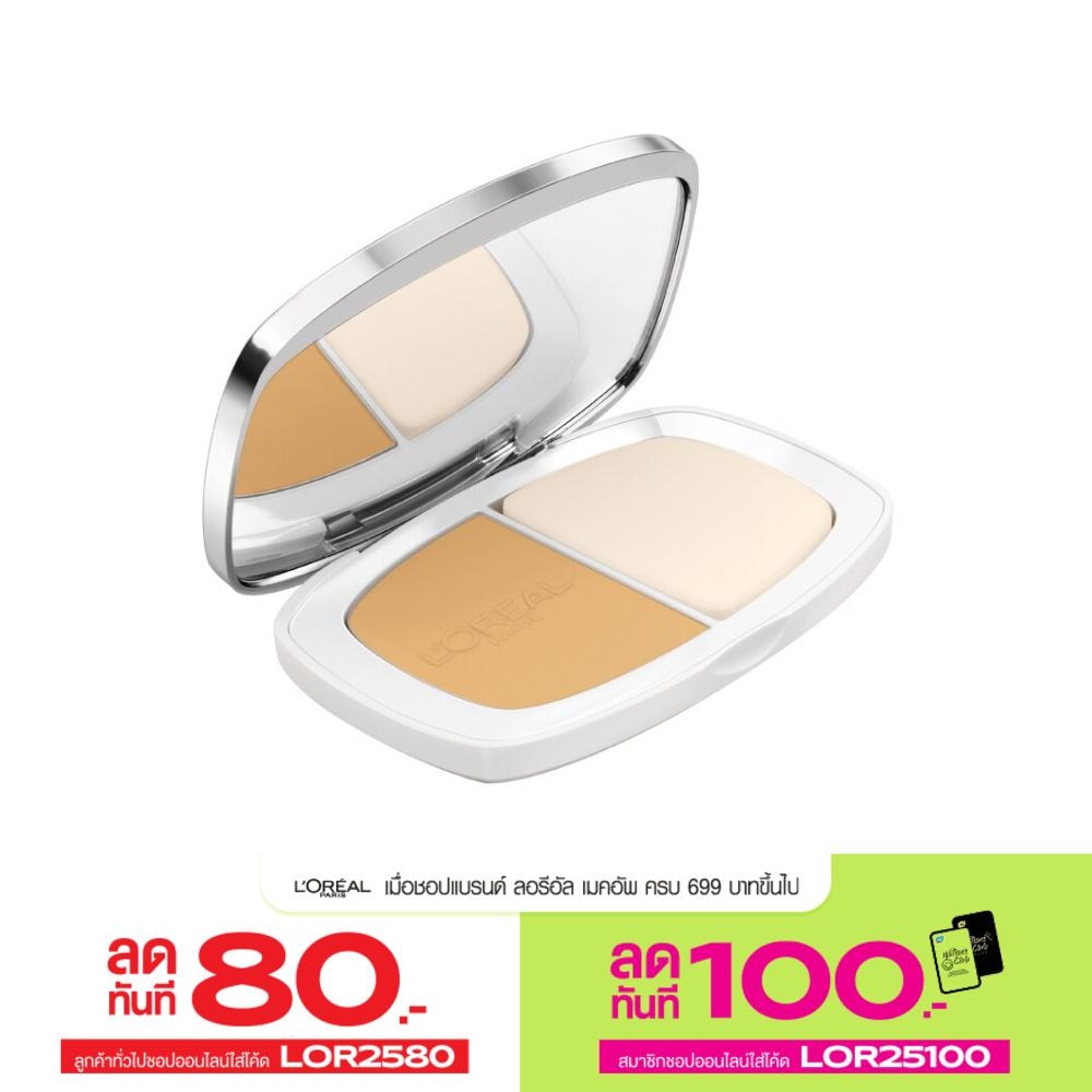 L'Oreal Makeup ลอรีอัล แป้งผสมรองพื้น ทรูแมช อีเว่น เพอร์เฟคติ้ง พาวเดอร์  SPF32 PA+++ 8ก. G5 Honey