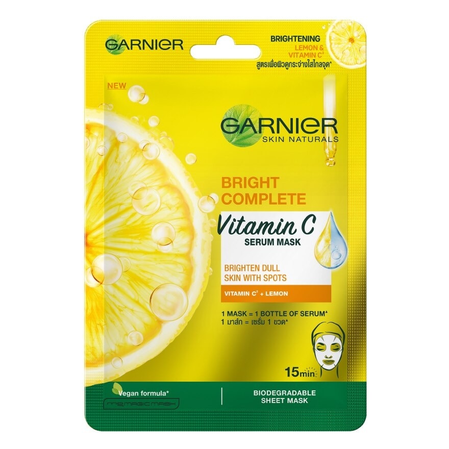 Garnier Skin Naturals Bright Complete Vitamin C Serum Mask 1'S