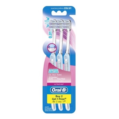 Oral B ออรัล-บี แปรงสีฟัน อัลตร้าธิน โปร เดนซ์ กัม แคร์ แพค 3