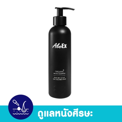 AloEx ยาสระผม AloEx อโลเอ็กซ์ แชมพูสีดำบำรุงรากผม 200 มล. image