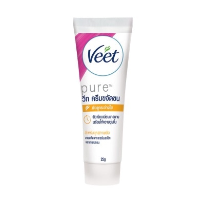 Veet วีท ครีมขจัดขน เพียว เทอร์เมอร์ริก 25 กรัม ครีมกำจัดขน แว๊กซ์ขน