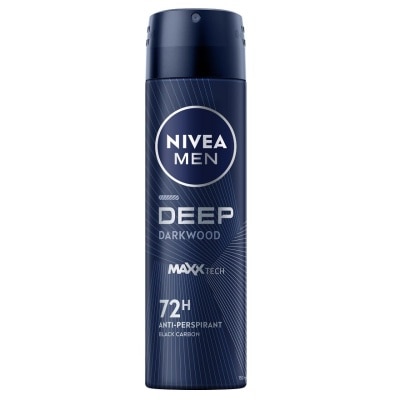 Nivea นีเวีย เมน ดิโอ สเปรย์ ดีพ ดาร์กวูด 150 มล. ผู้ชาย สเปรย์ลดเหงื่อ ระงับกลิ่นกาย