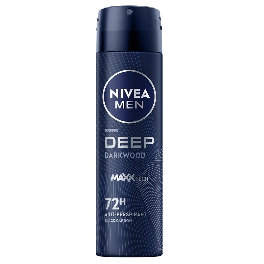 Nivea Men Deo Spray Deep Darkwood 150 Ml. ผู้ชาย สเปรย์ลดเหงื่อ ระงับกลิ่นกาย