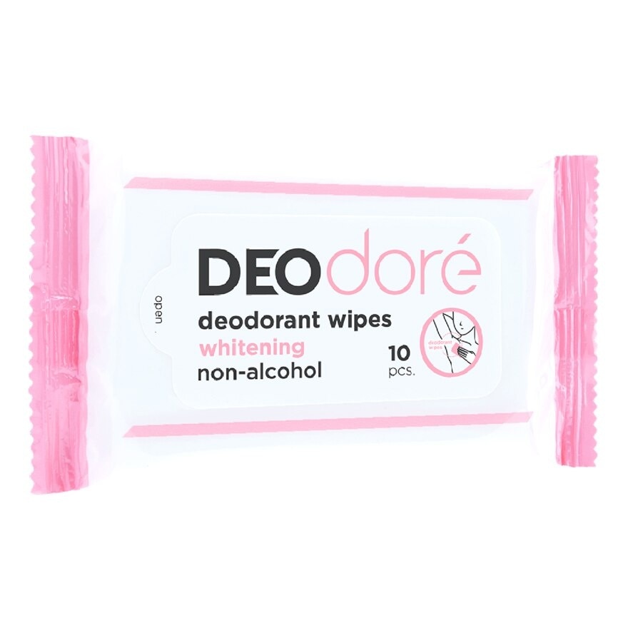 Deodore' Deodorant Wipes 10Pcs.Whitening