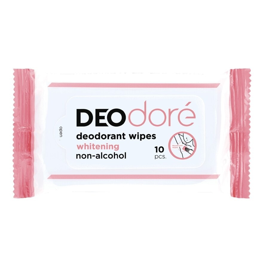 Deodore' Deodorant Wipes 10Pcs.Whitening