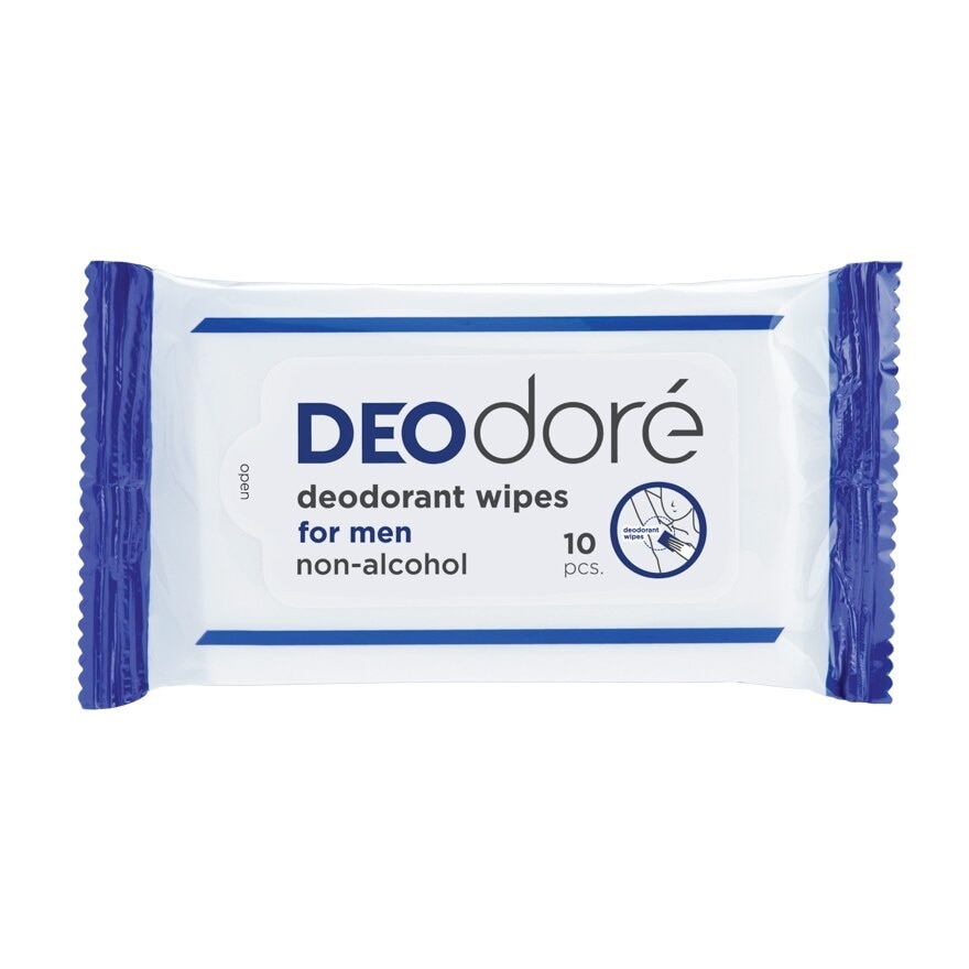 Deodore' Deodorant Wipes 10Pcs.For Men