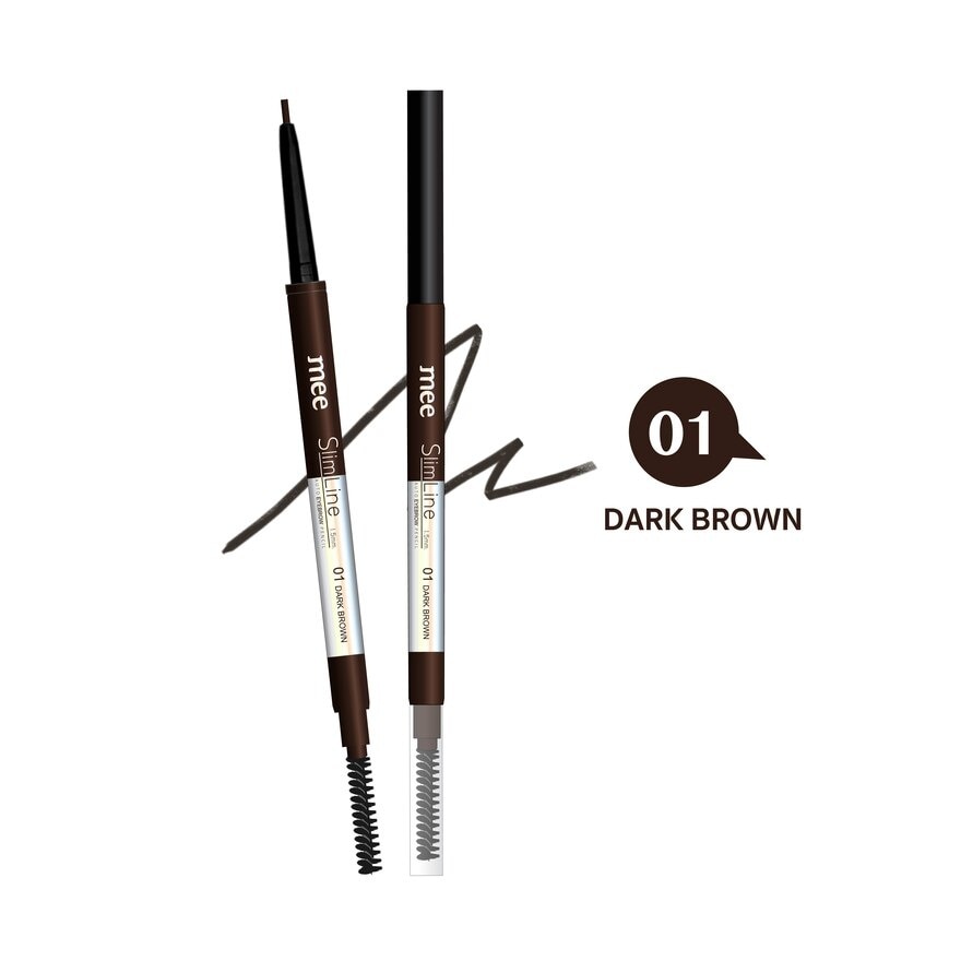 Mee Slim Line 1.5mm. Auto Eyebrow Pencil 01 Dark brown