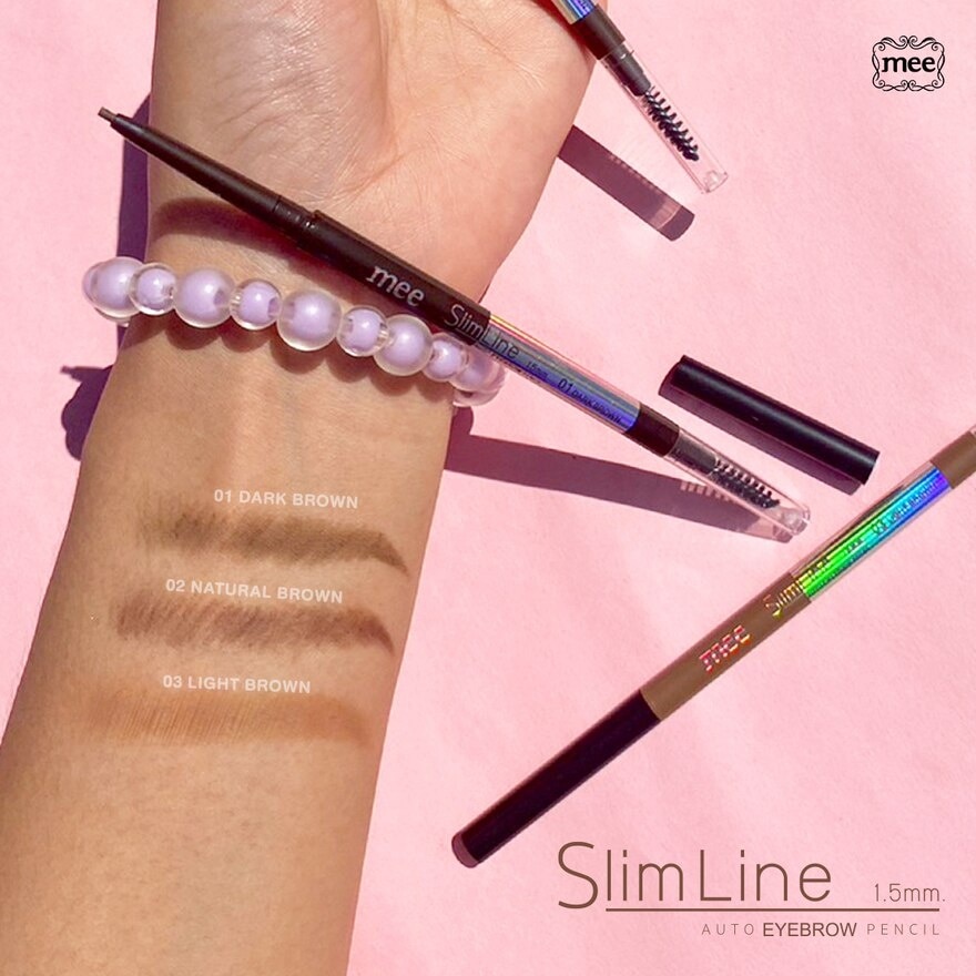 Mee Slim Line 1.5mm. Auto Eyebrow Pencil 01 Dark brown