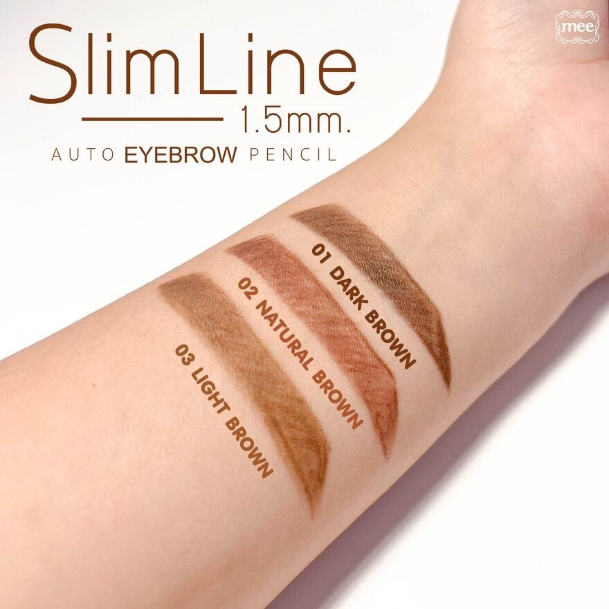 Mee Slim Line 1.5mm. Auto Eyebrow Pencil 01 Dark brown