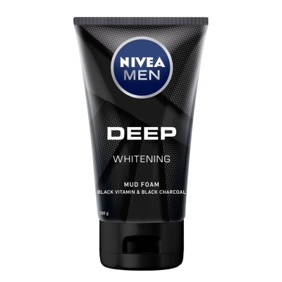 Nivea นีเวีย เมน ดีฟ ไวท์เทนนิ่ง มัด โฟม 100 กรัม ผู้ชาย โฟมล้างหน้า