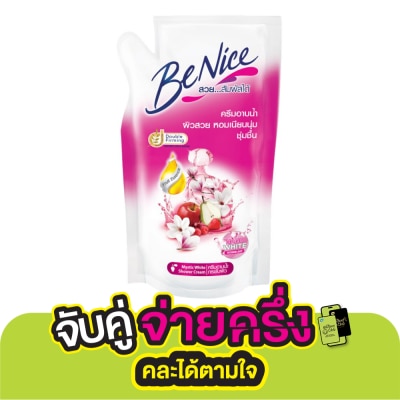 Benice บีไนซ์ ครีมอาบน้ำ มีซทิค ไวท์ 400 มล. ถุงเติม