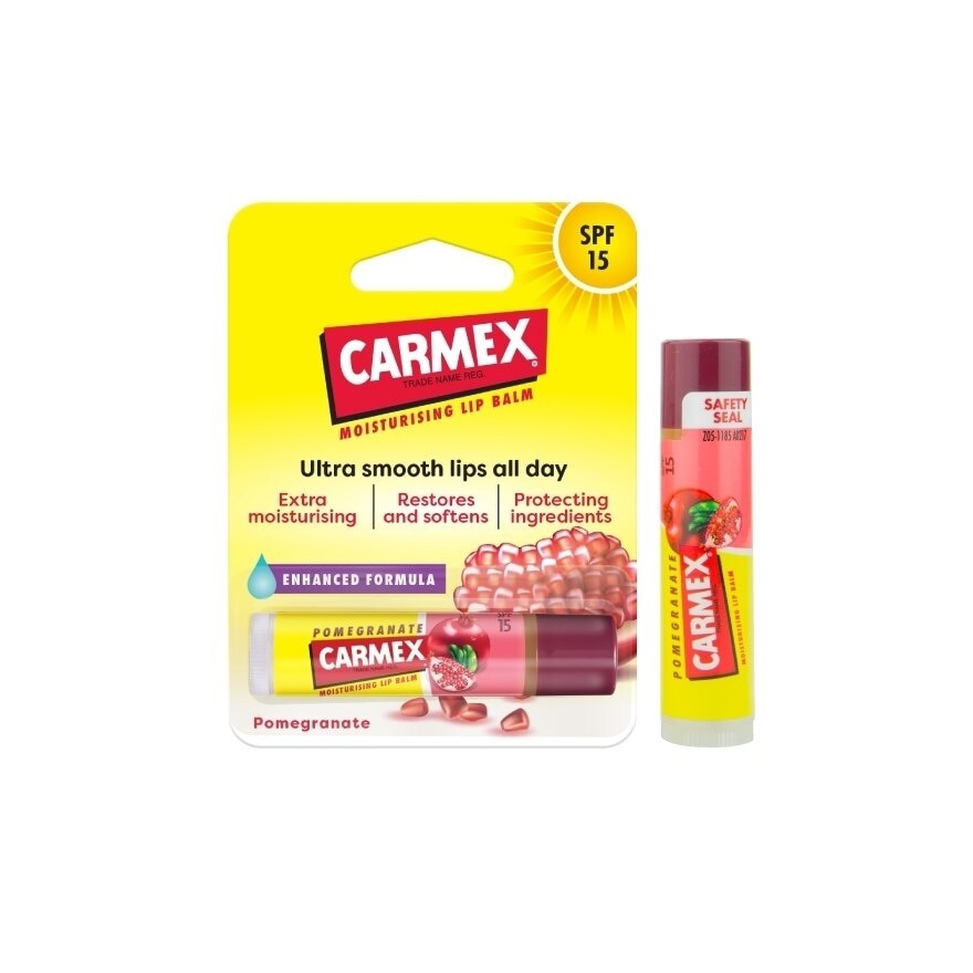 Carmex Moisturing Lip Balm Pomegranate SPF15 4.25 G. (Stick)