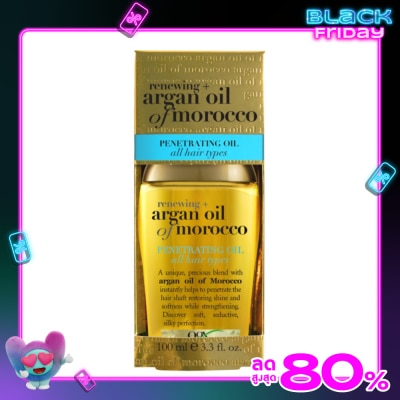 Ogx โอจีเอ็กซ์ รีนิววิ่ง + อาร์แกน ออยล์ ออฟ โมร็อกโก เพเนเทรตติ้ง ออยล์ 100 มล.