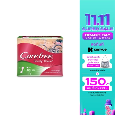Carefree แคร์ฟรี แบร์ลี่ แดร์ อโล 42 แผ่น แผ่นอนามัย