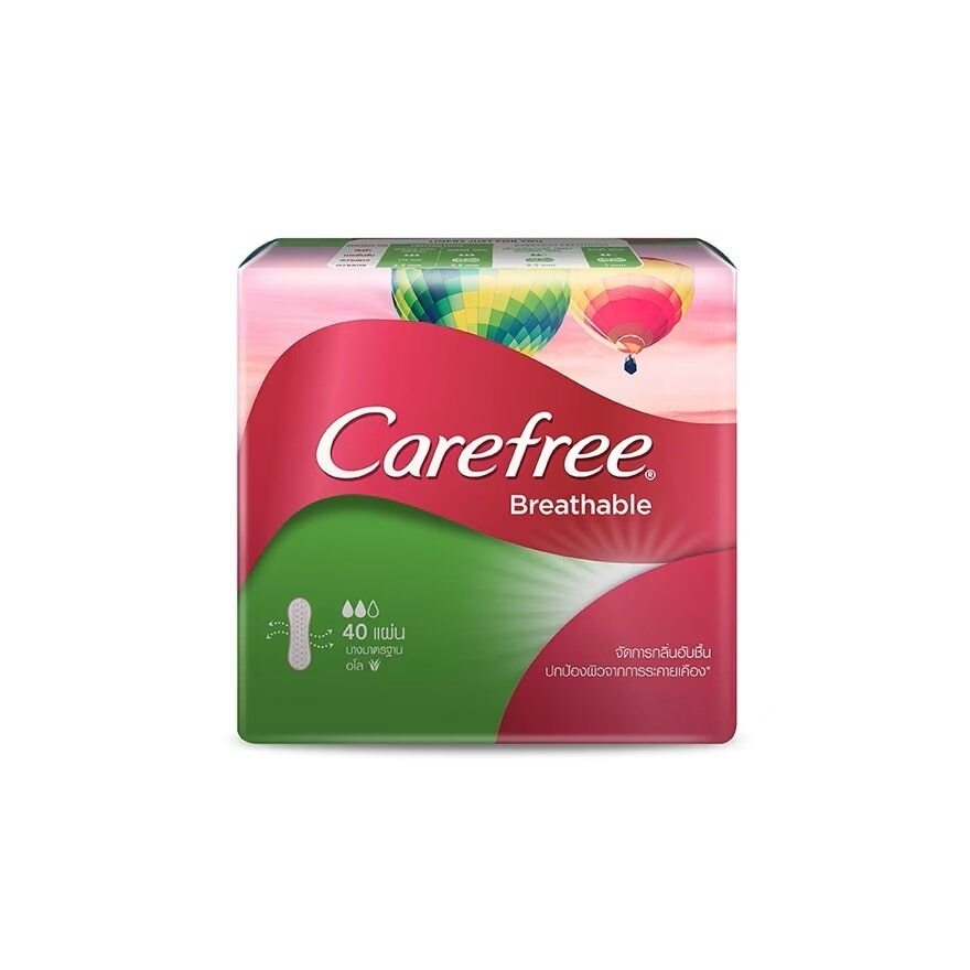 Carefree Breathable Aloe 40'S แผ่นอนามัย