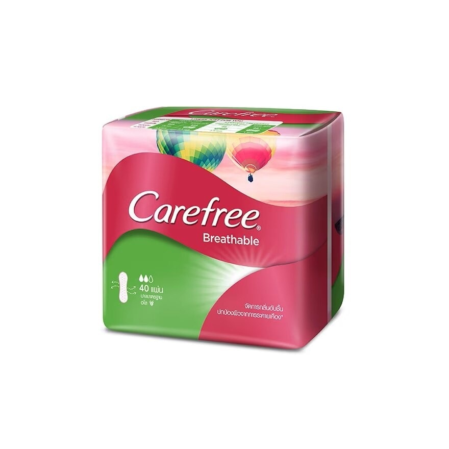 Carefree Breathable Aloe 40'S แผ่นอนามัย