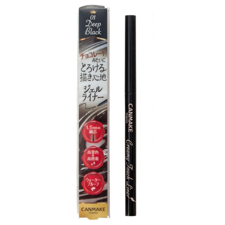 Canmake Creamy Touch Eye Liner 0.08g.01 Deep Black