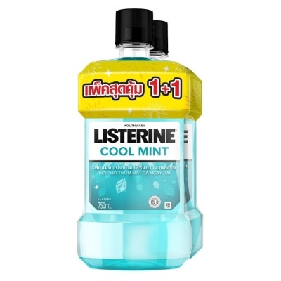 Listerine ลิสเตอรีน น้ำยาบ้วนปาก คูลมินต์ 750 มล. แพ็คคู่