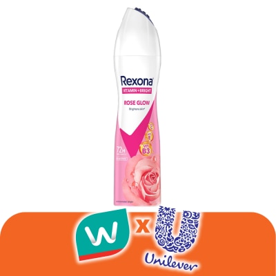 Rexona - Rexona Spray Vitamin + Bright Rose Glow Antiperspirant 135 Ml. สเปรย์ลดเหงื่อระงับกลิ