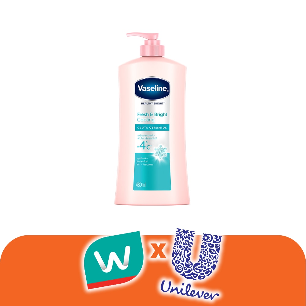 วาสลีน เฮลธี้ ไบรท์ เฟรช แอนด์ ไบรท์ คูลลิ่ง กลูต้า เซราไมด์ 480 มล.