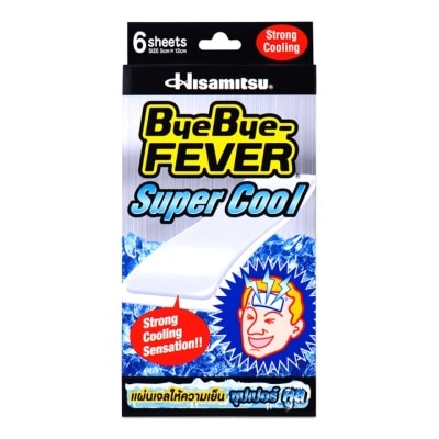 Bye Bye Fever - บายบายฟีเวอร์ แผ่นเจลลดไข้ รุ่นเย็นพิเศษ บรรจุ 6 ชิ้น /กล่อง image